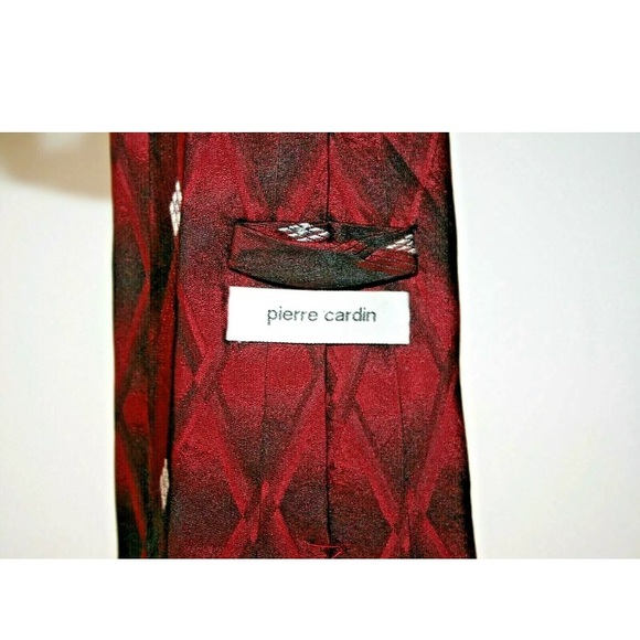 Pierre Cardin Necktie Silk Tie Long 62x4  Diamonds - Picture 5 of 7